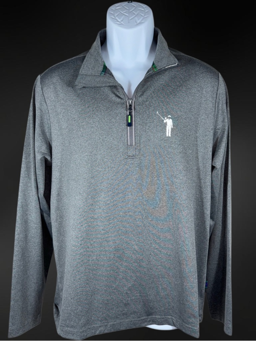 William Murray Chip Shot Pullover Men’s Gray 1/4 Zip Golf Performance Medium